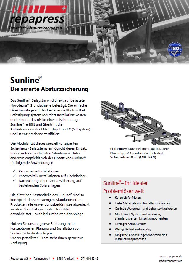 Repapress Sunline Flyer Absturzsicherung